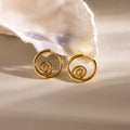 Spiral Swirl Hoops  Silver 18K Gold Plated