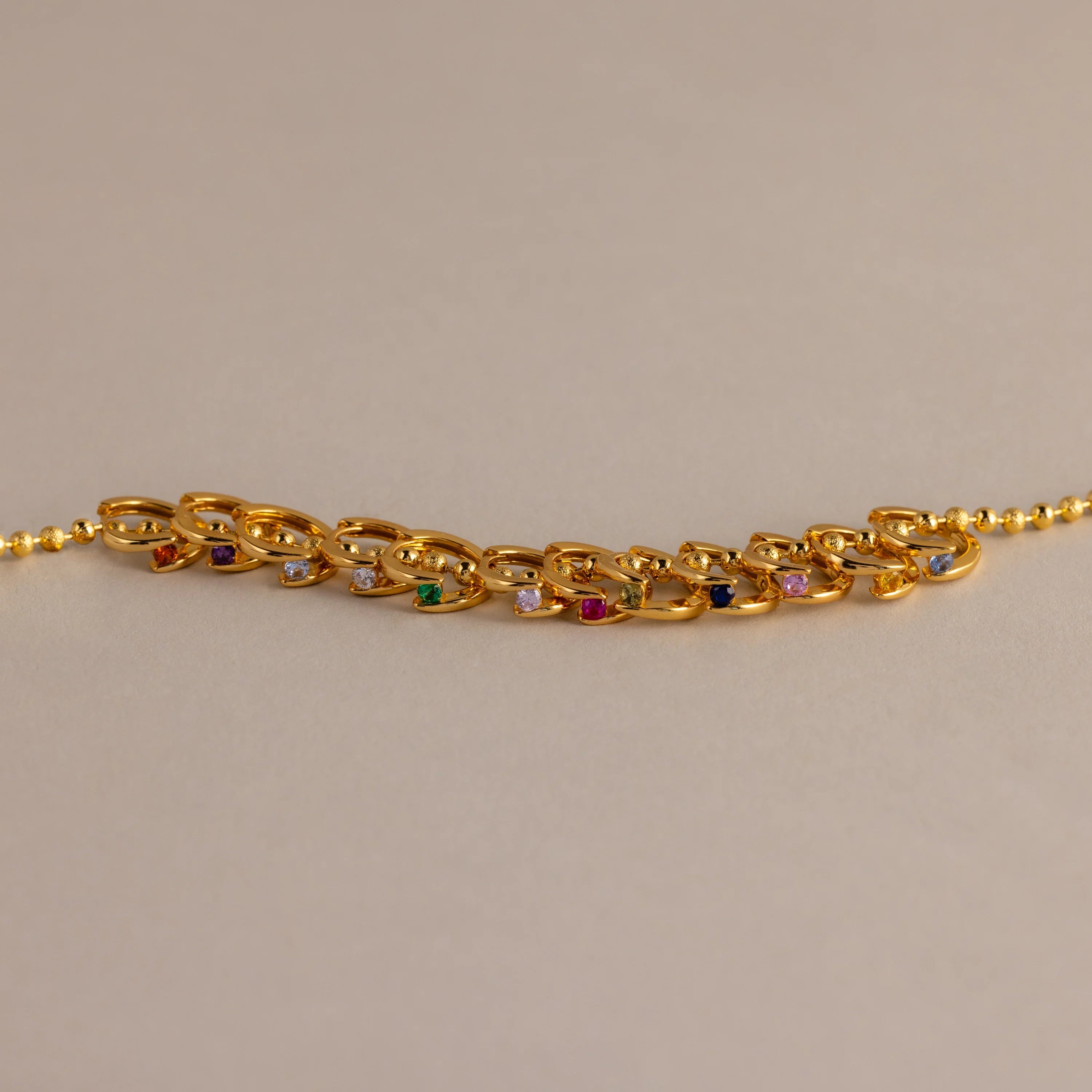 Floating Birthstone Huggies Silver 18K Gold Plated