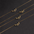 Dainty Viper Necklace Silver 18K Gold Plated