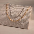 Eternity Pearl Choker Necklace Silver 18K Gold Plated