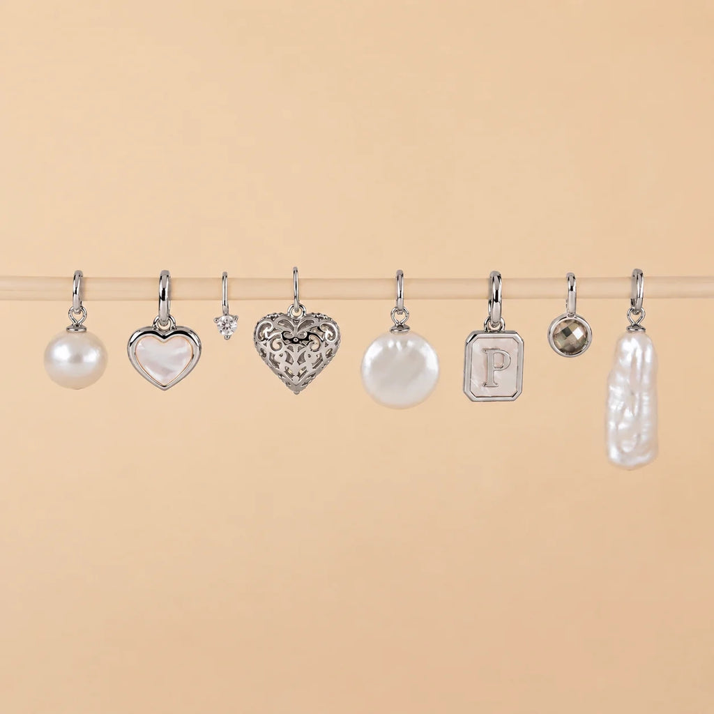 Mother of Pearl Heart Charm