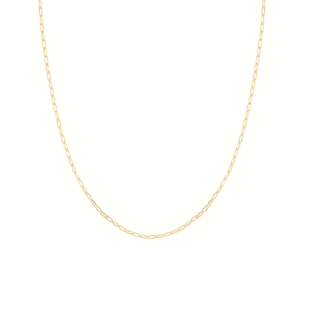 Dainty Link Chain Necklace Silver 18K Gold Plated
