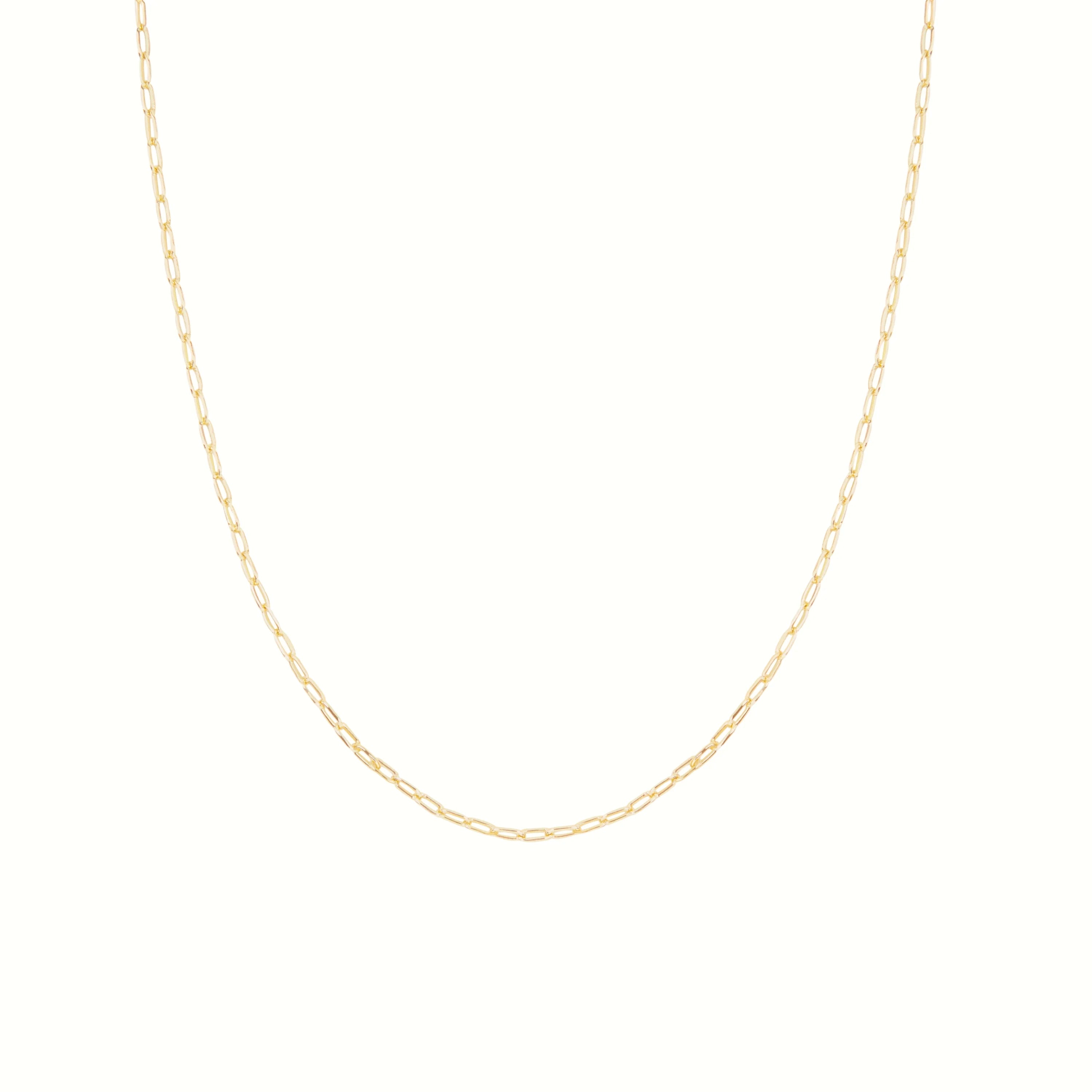 Dainty Link Chain Necklace Silver 18K Gold Plated