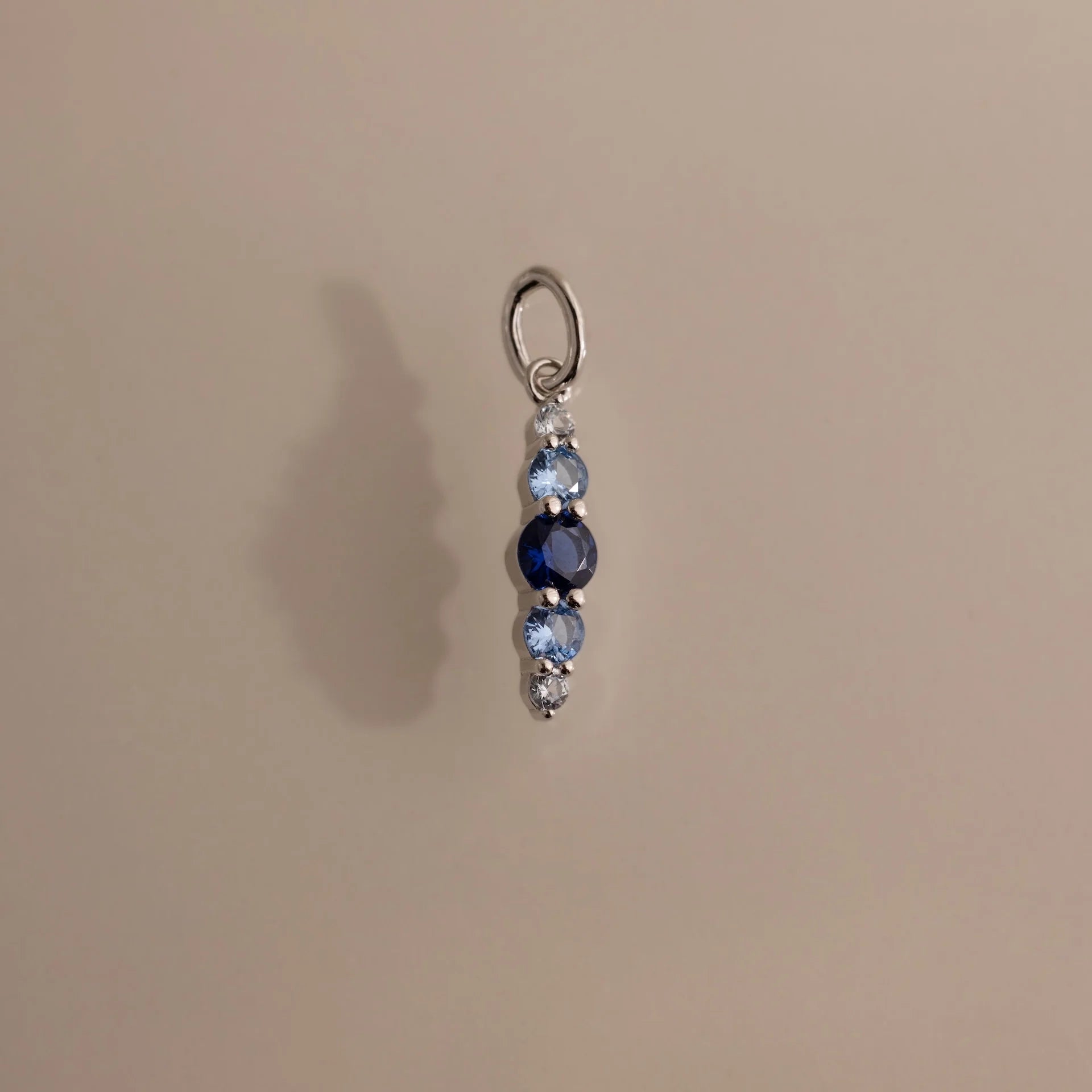 Ombre Lace Blue Zircon Charm Silver 18K Gold Plated