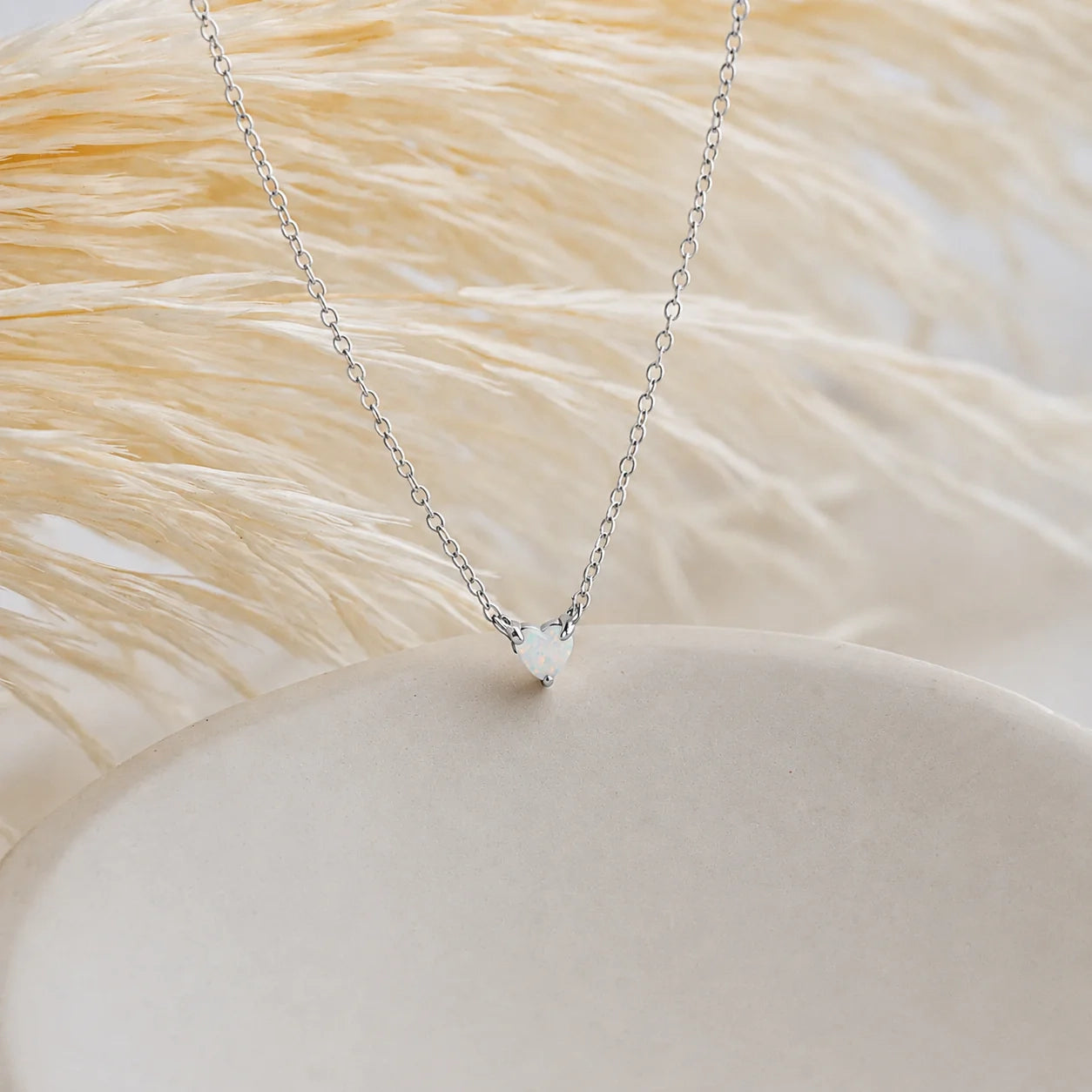 Madeline Opal Heart Necklace