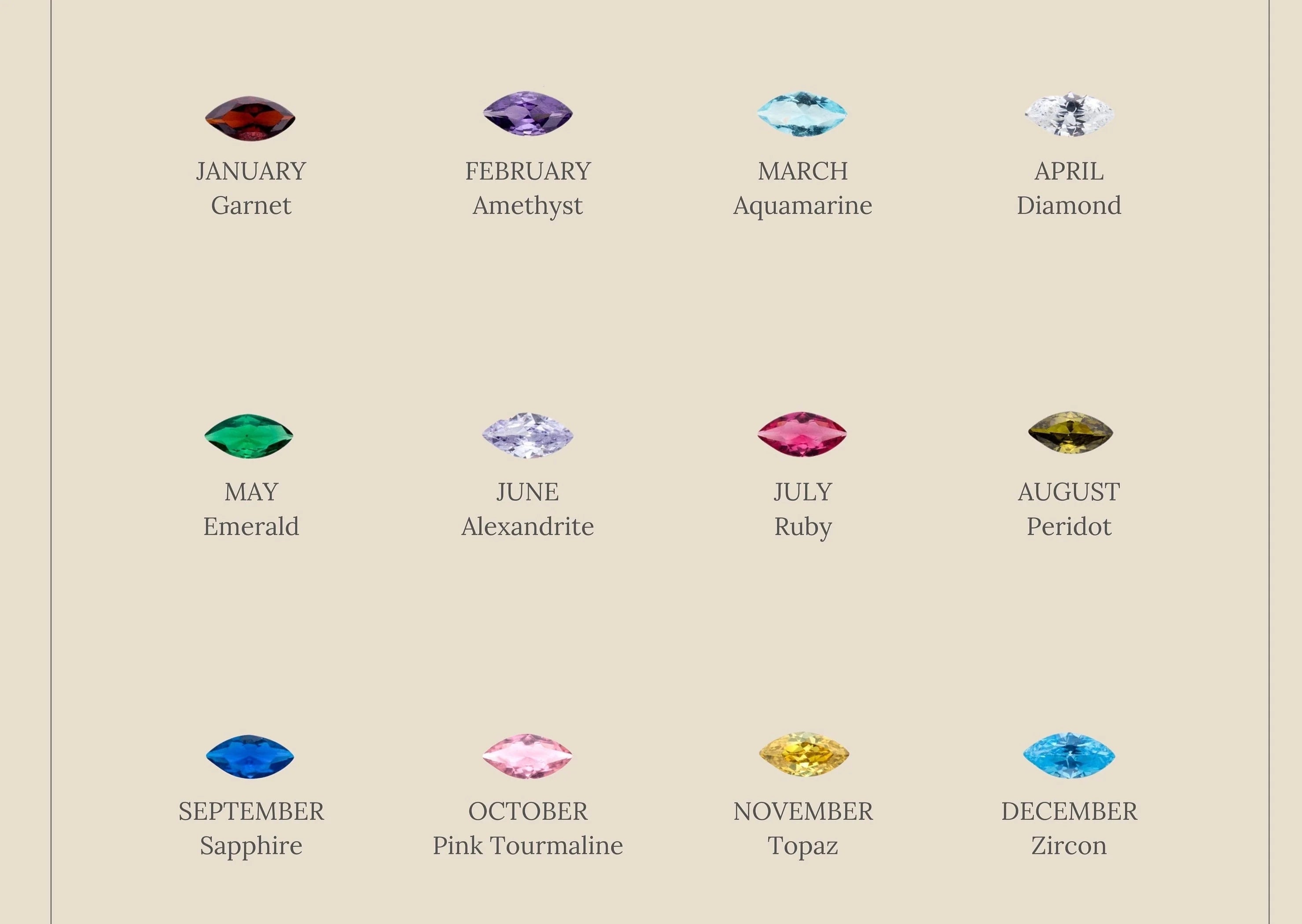 Marquise Birthstone & Pearl Stackable Ring