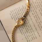 Petite Round Timepiece Silver 18K Gold Plated
