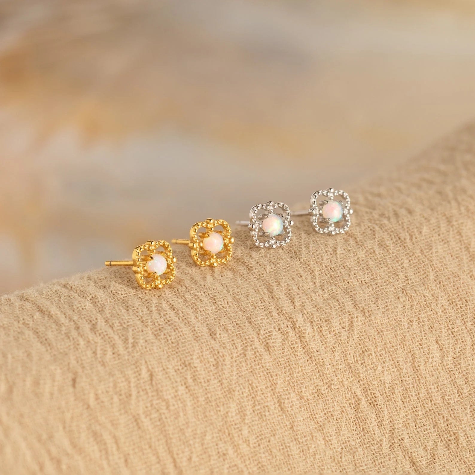 Alora Opal Stud Earrings