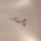 Flatback Posts Silver 18K Gold Plated