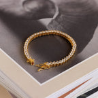 3-Prong Diamond Tennis Necklace & Bracelet Set Silver 18K Gold Plated