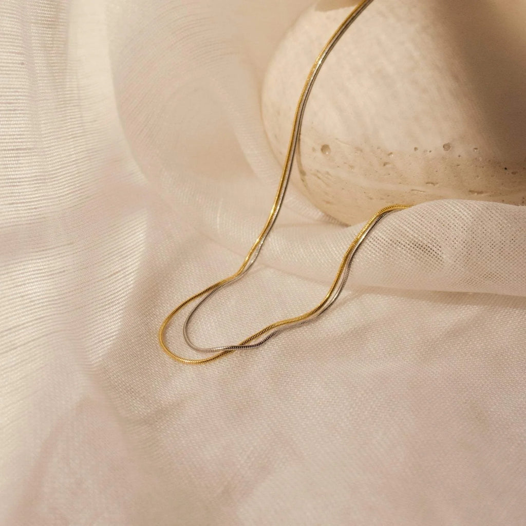 Alice Thin Snake Chain Silver 18K Gold Plated