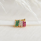 Elise Diamond Huggies Silver 18K Gold Plated