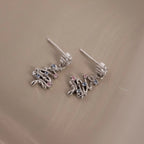 Diamond Christmas Tree Studs Silver 18K Gold Plated