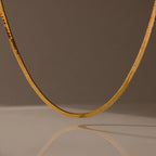 Bold Snake Chain Necklace Silver 18K Gold Plated