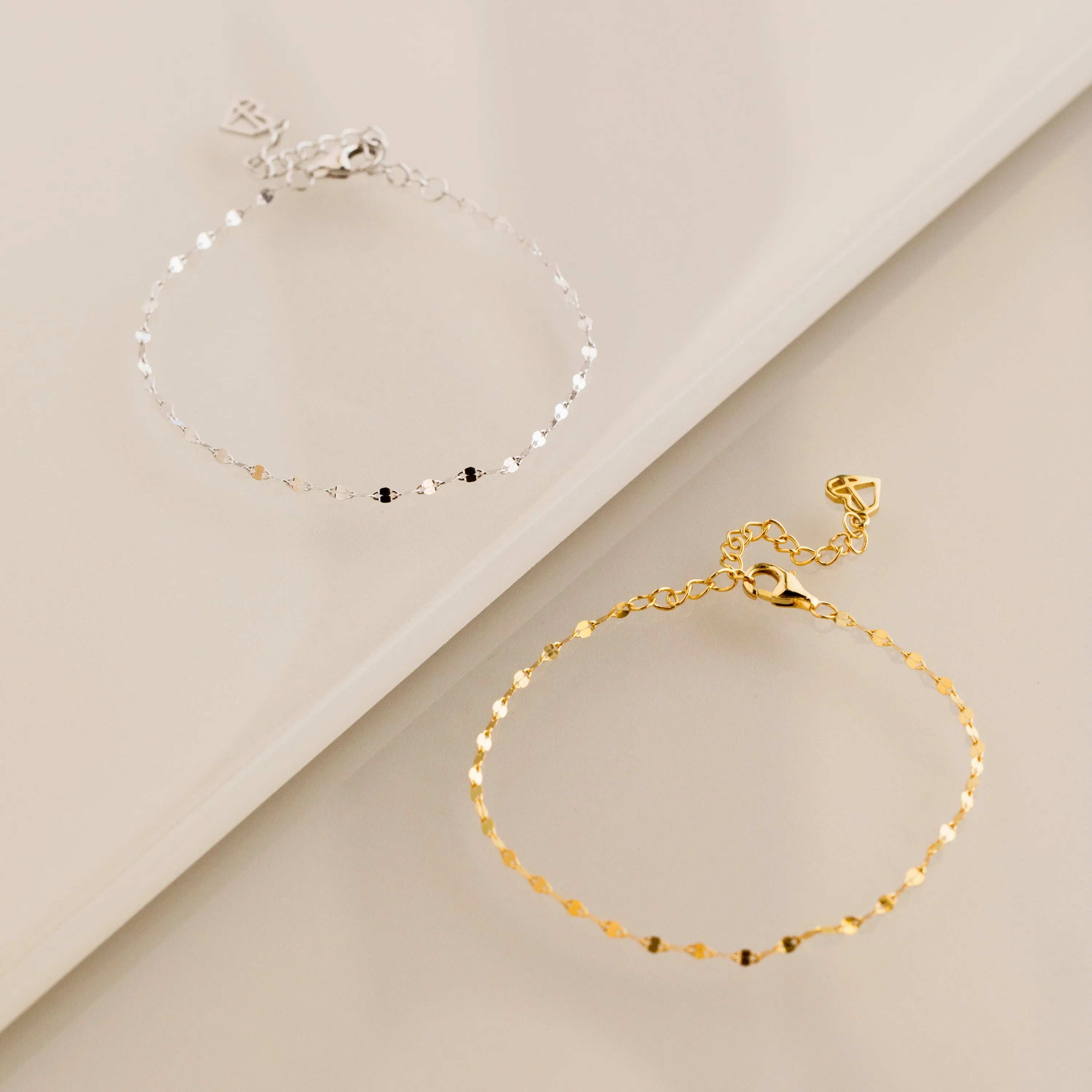 Josephine Chain Bracelet Silver 18K Gold Plated