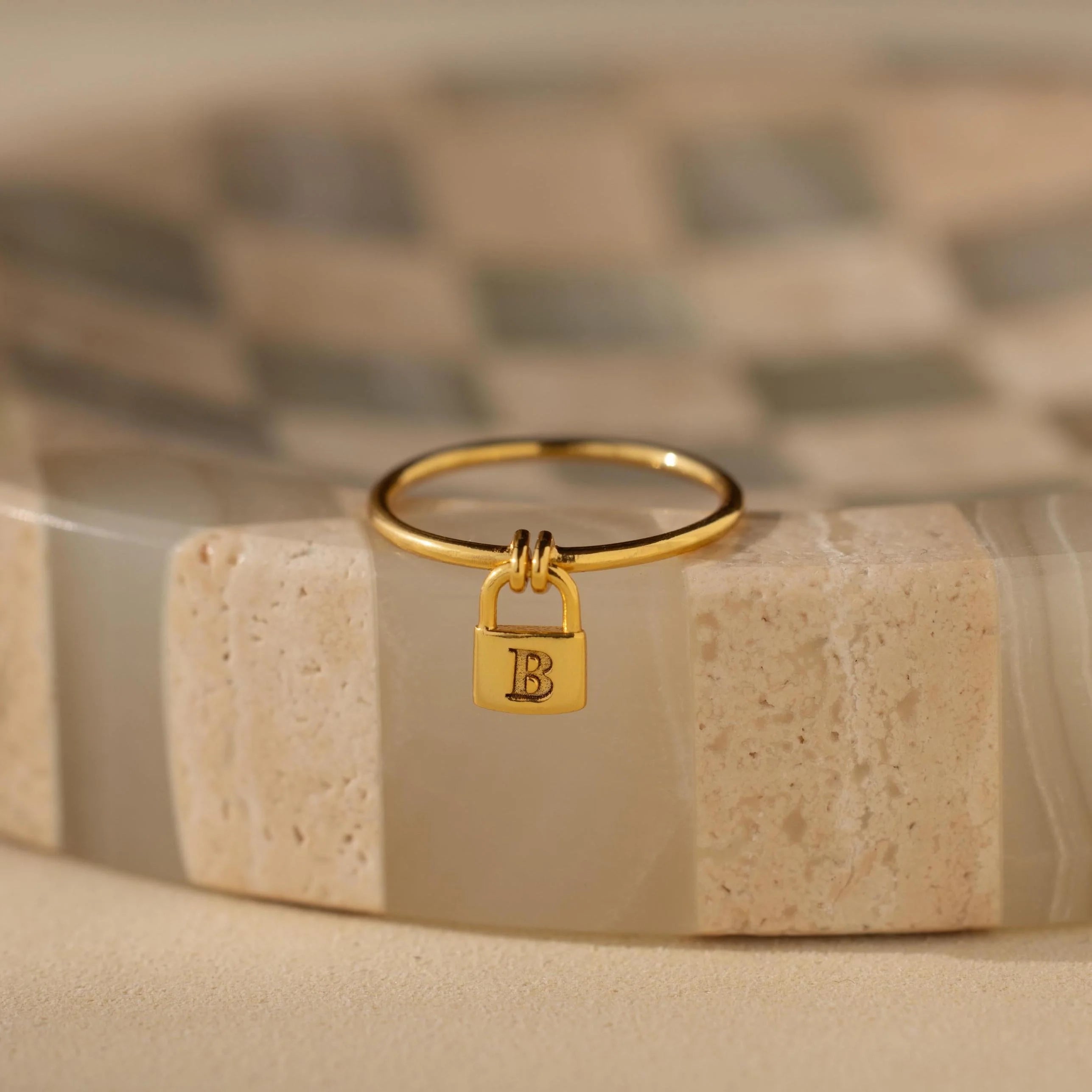 Initial Padlock Ring