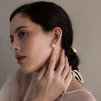 Bold Pearl Studs Silver 18K Gold Plated