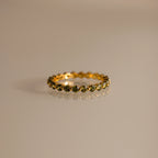 Lace Eternity Birthstone Ring Silver 18K Gold Plated