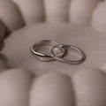 Duo Curve Ring Set Silver 18K Gold Plated