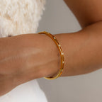 Lace Diamond Bangle Silver 18K Gold Plated