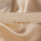 Trio Cluster Pearl Studs Silver 18K Gold Plated