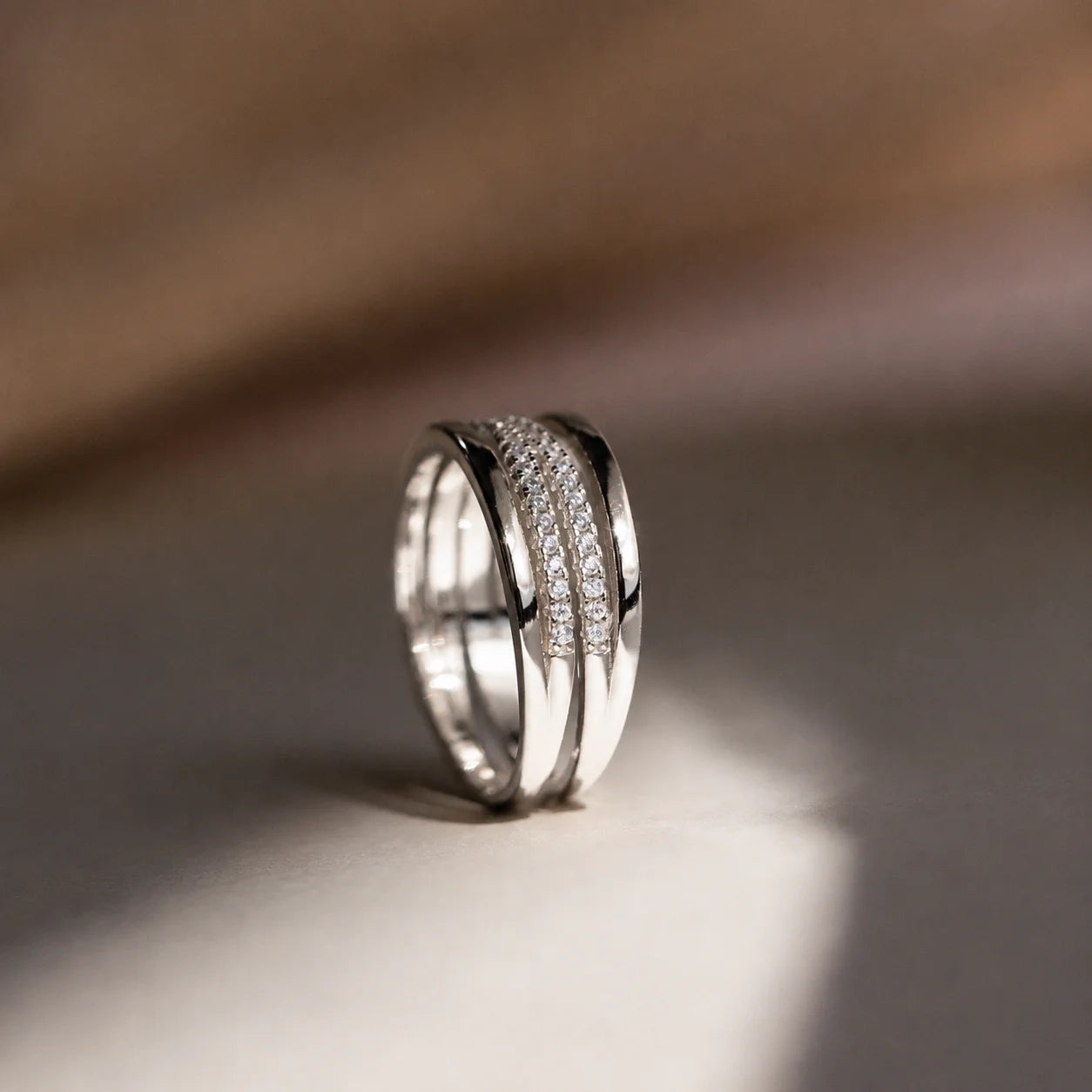 Elegant Sparkle: Amani Twist Ring