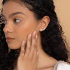 Mellow Name Earrings Silver 18K Gold Plated