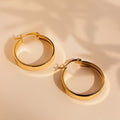 Thick Hoops Earrings Silver 18K Gold Plated