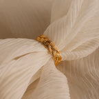 Woven Ring Silver 18K Gold Plated