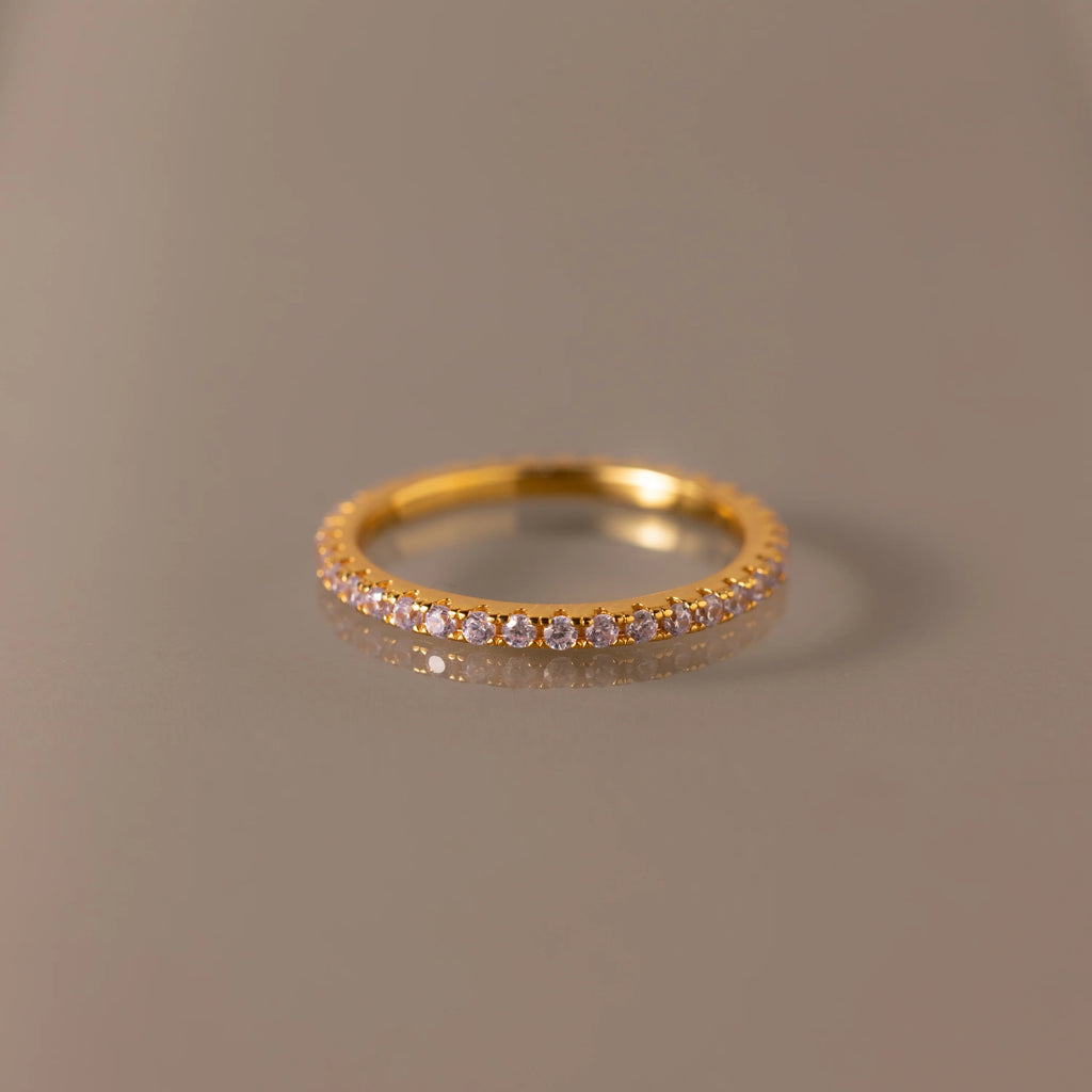 Endless Eternity Alexandrite Ring Silver 18K Gold Plated