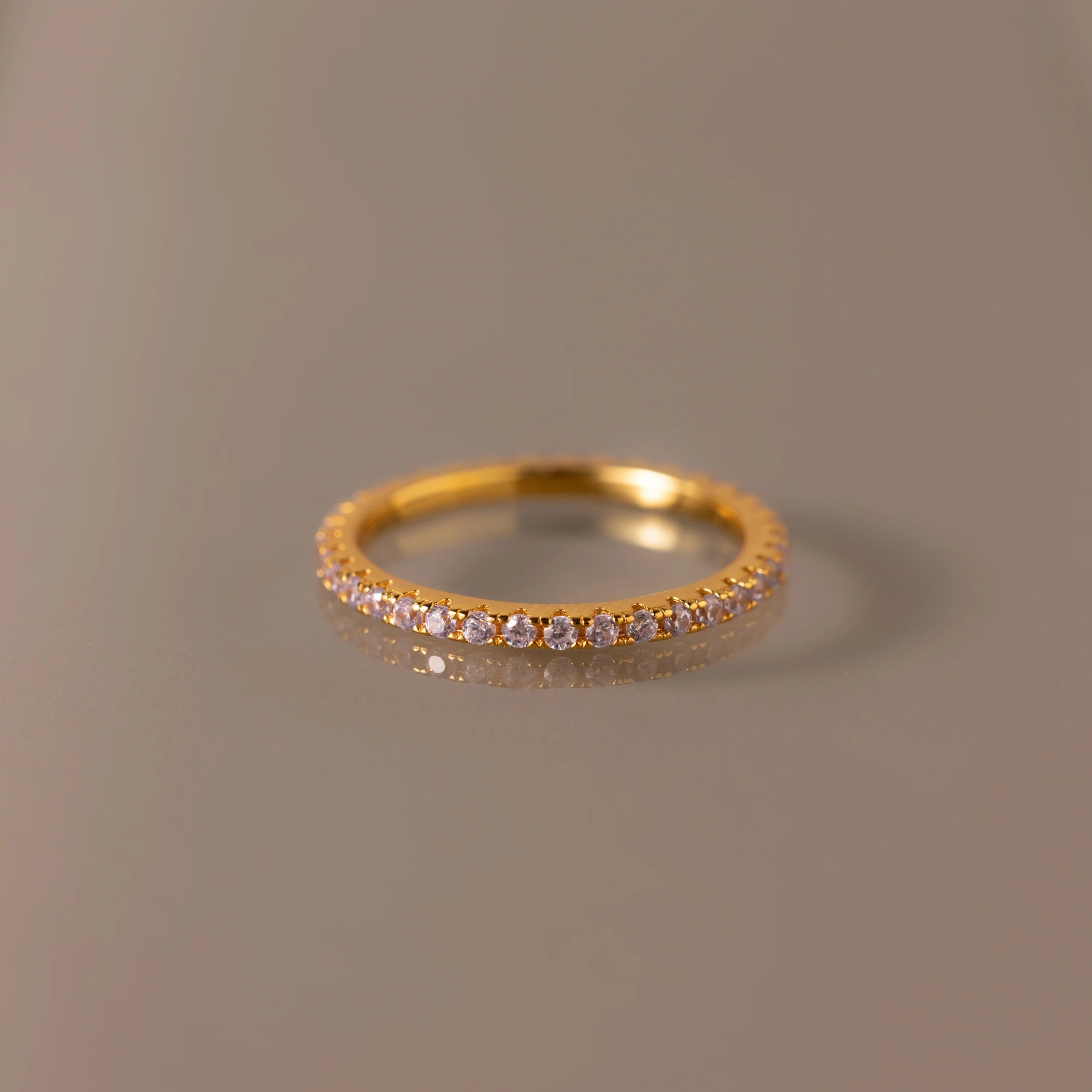 Endless Eternity Alexandrite Ring Silver 18K Gold Plated