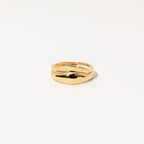 Duo Form Ring Set Silver 18K Gold Plated