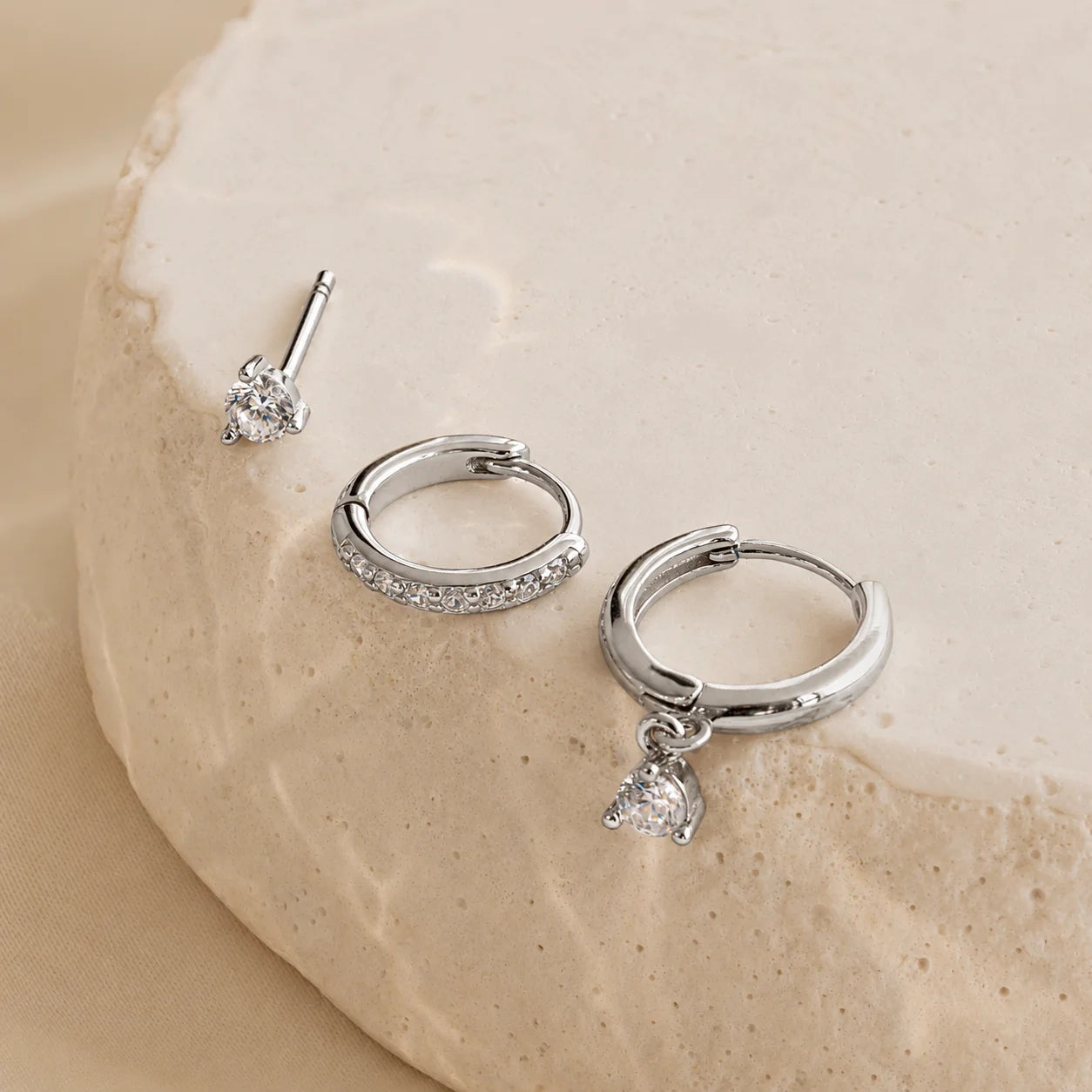 Classic Diamond Earrings Set