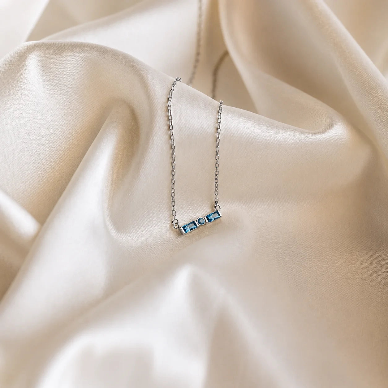 Initial Morse Code Birthstone Necklace