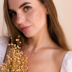 Tiny Opal Heart Necklace  Silver 18K Gold Plated