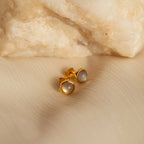 Manifest Gemstone Studs Silver 18K Gold Plated