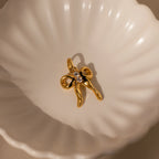Diamond Bow Charm Silver 18K Gold Plated