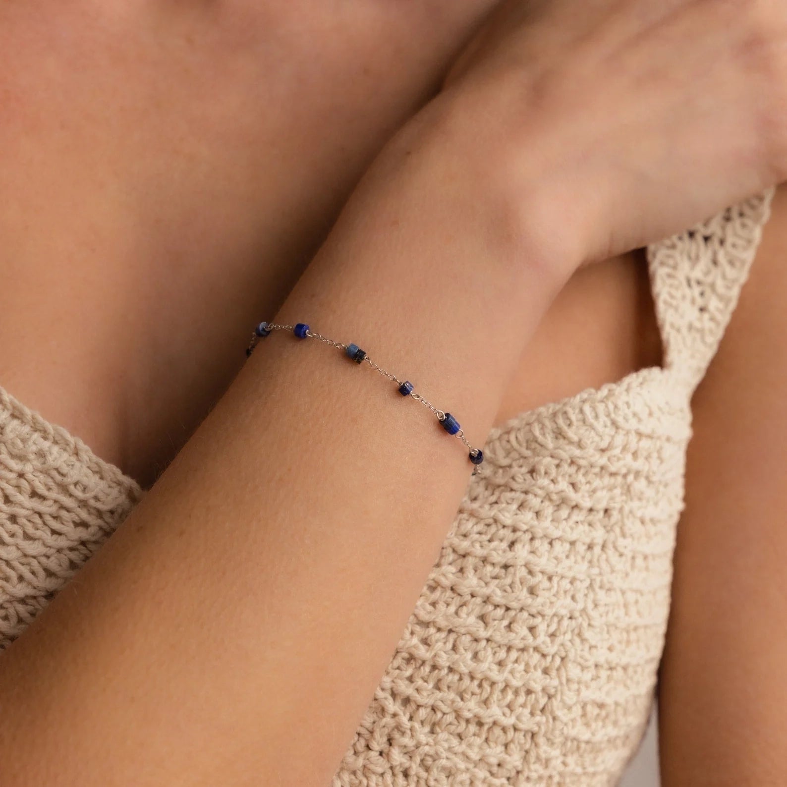 Azul Deep Blue Beaded Bracelet