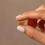 Ribbed Topaz Huggies Silver 18K Gold Plated
