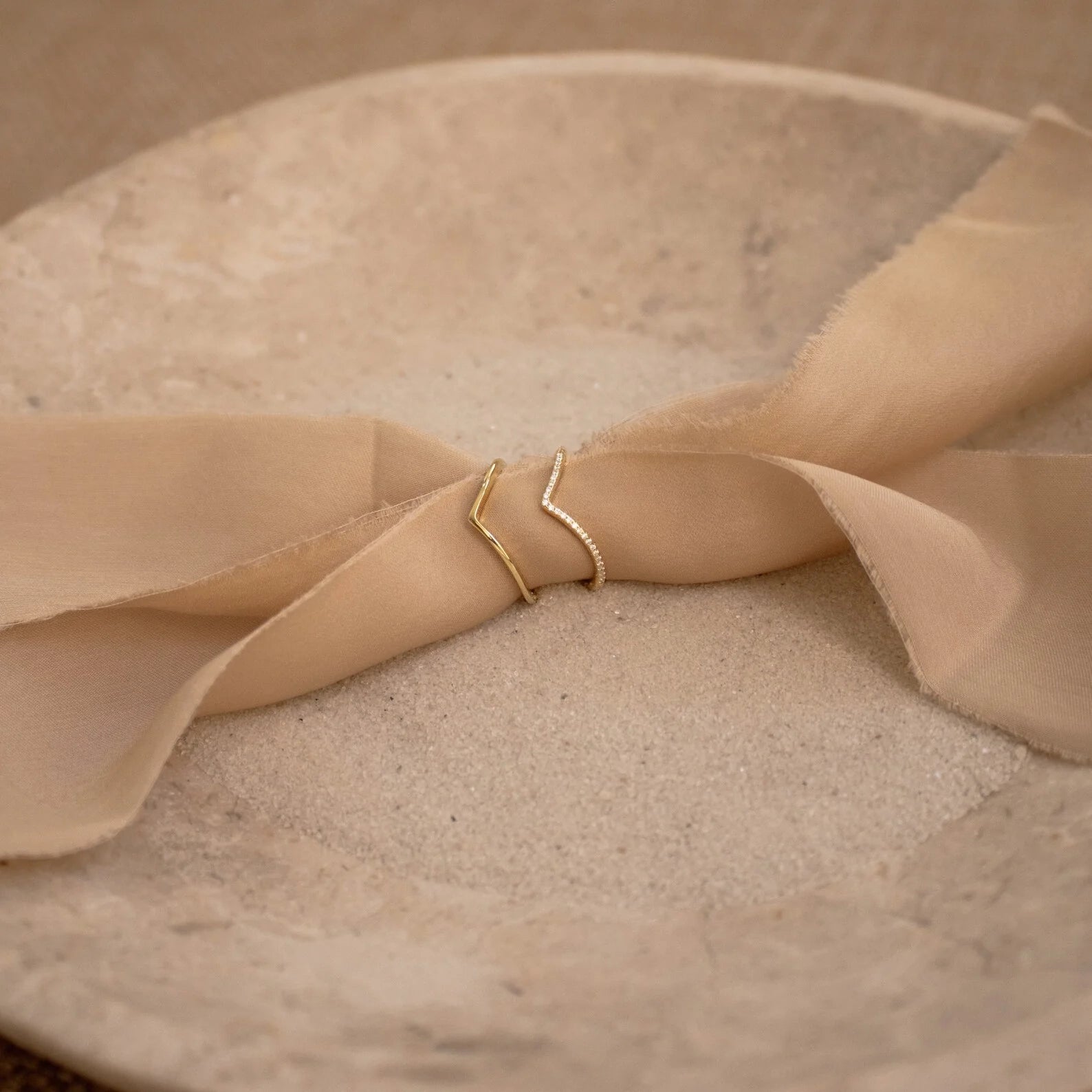 Curve Stacking Set Silver 18K Gold Plated