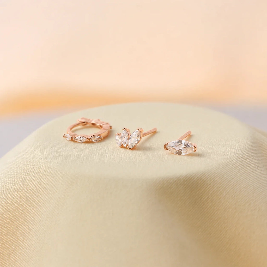 Marquise Diamond Earrings Set