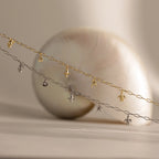 Seaside Charm Necklace Silver 18K Gold Plated