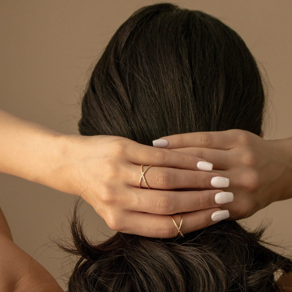 The Pave X Criss Cross Ring