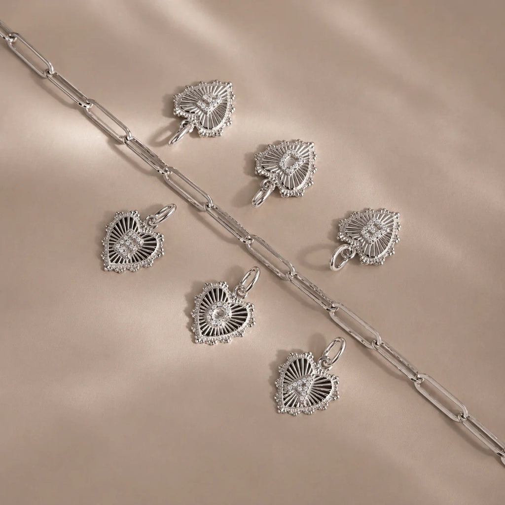 Heartline Initial Charm