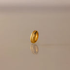 Diamond Pave Dome Spacer Charm Silver 18K Gold Plated