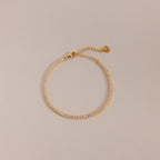 Classic Diamond Tennis Bracelet Silver 18K Gold Plated