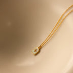 North Star Opal Necklace Silver 18K Gold Plated