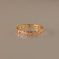 Pink Tourmaline Eternity Bezel Ring Silver 18K Gold Plated