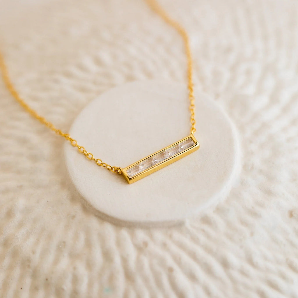 Diamond Bar Necklace