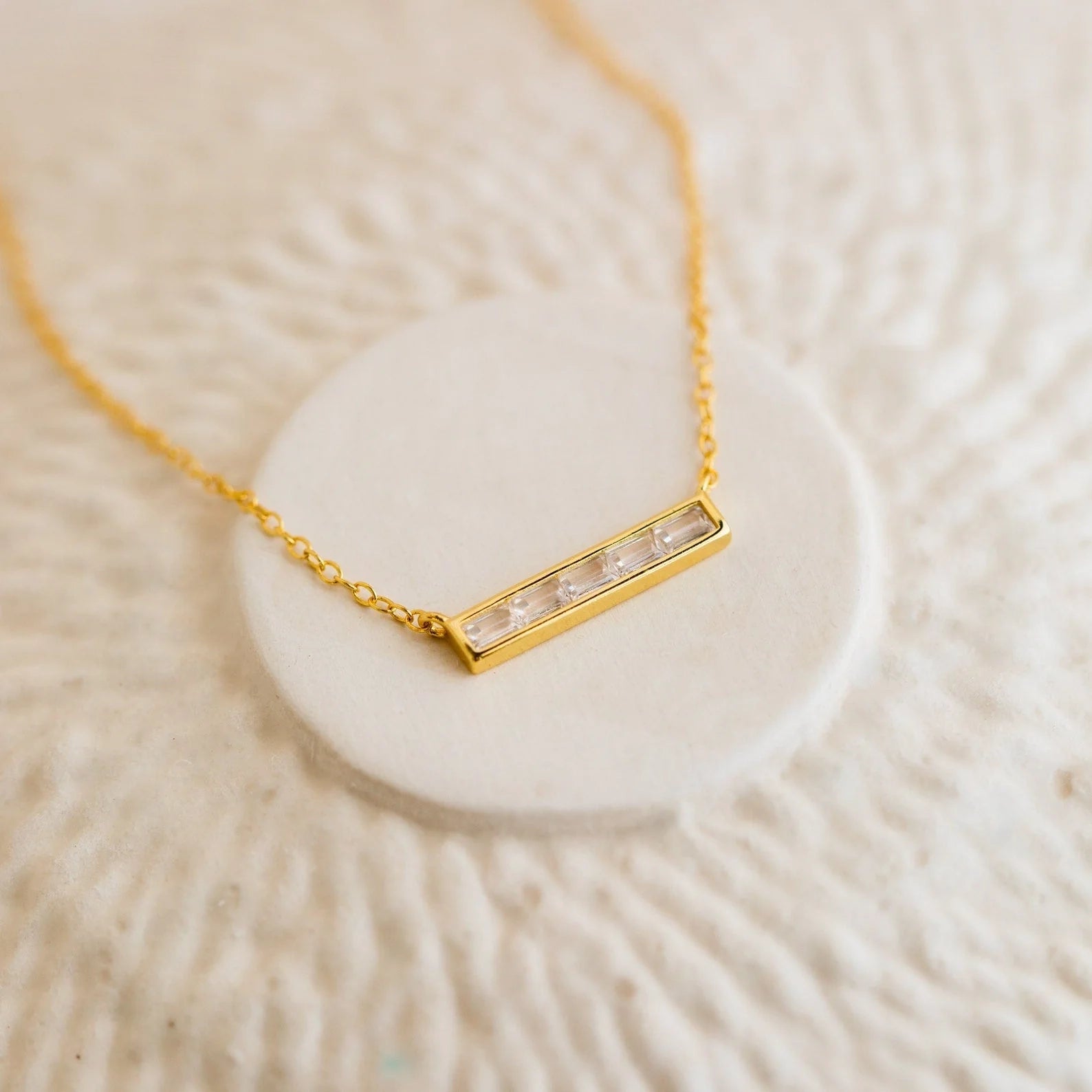 Diamond Bar Necklace
